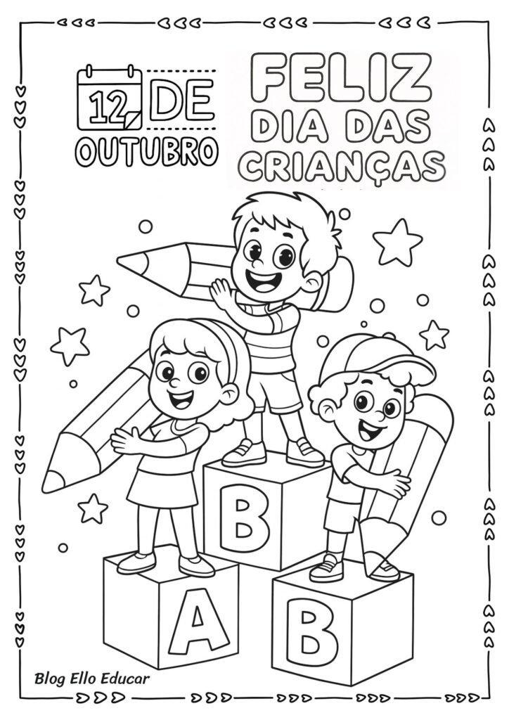 Desenhos do Dia das Crianças para colorir