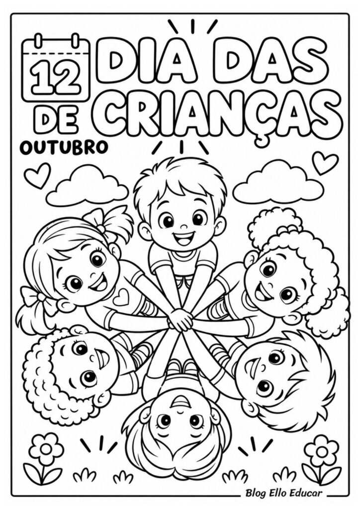 Desenhos do Dia das Crianças para colorir