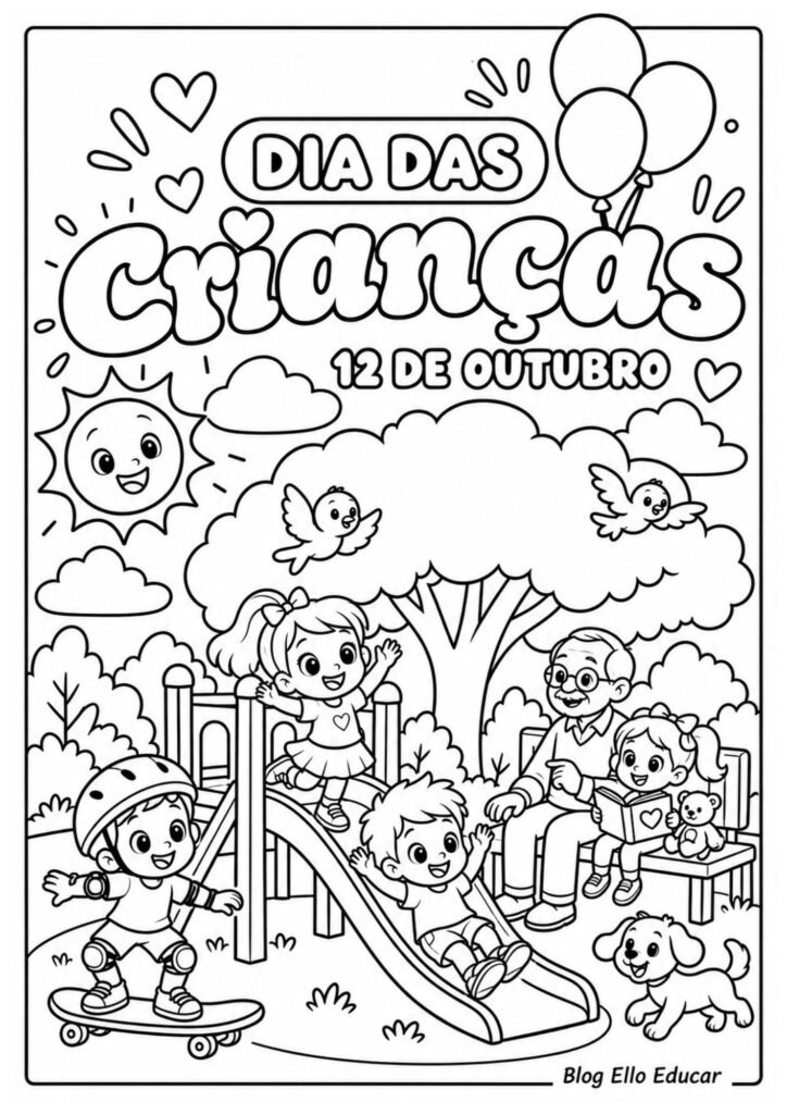 Desenhos do Dia das Crianças para colorir