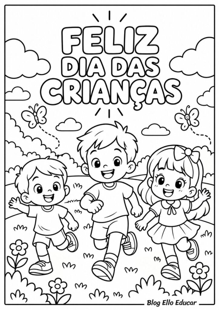 Desenhos do Dia das Crianças para colorir