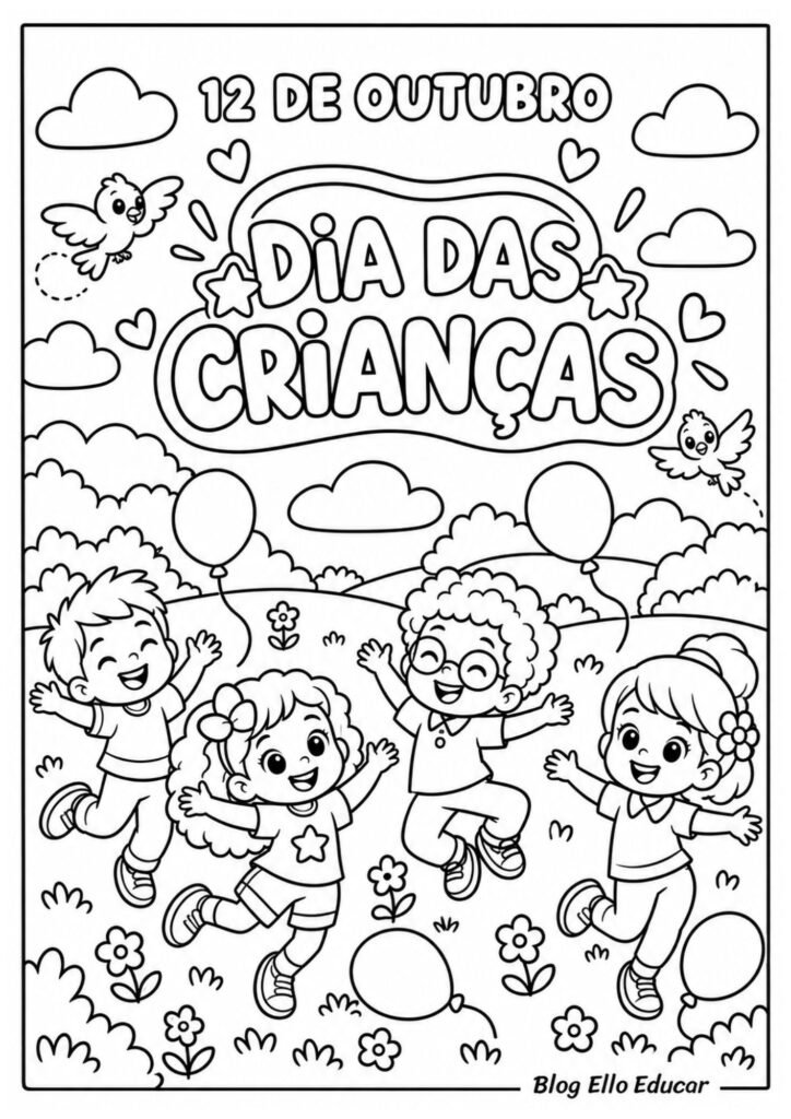 Desenhos do Dia das Crianças para colorir